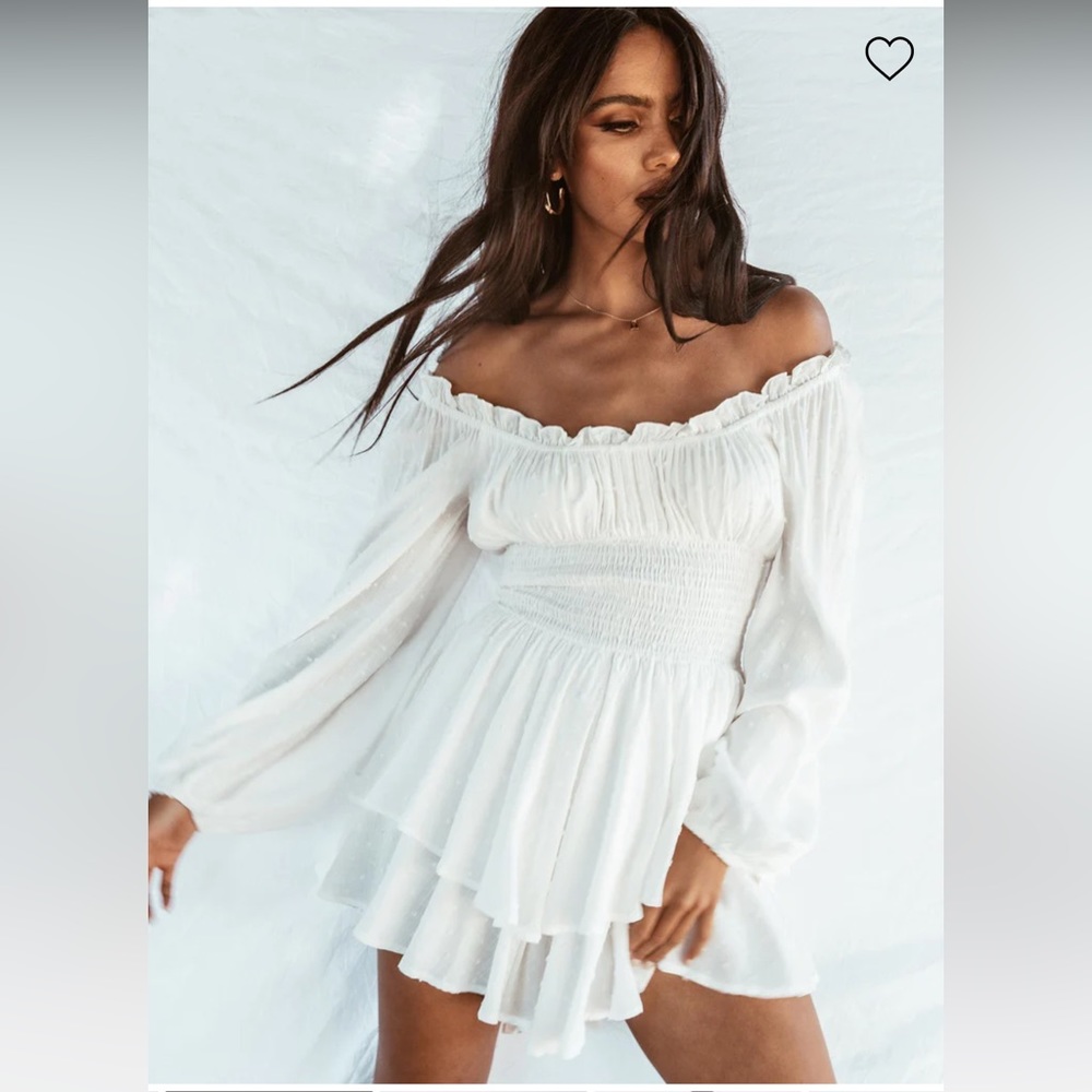 Princess Polly THE LOVE GALORE LONG SLEEVE ROMPER